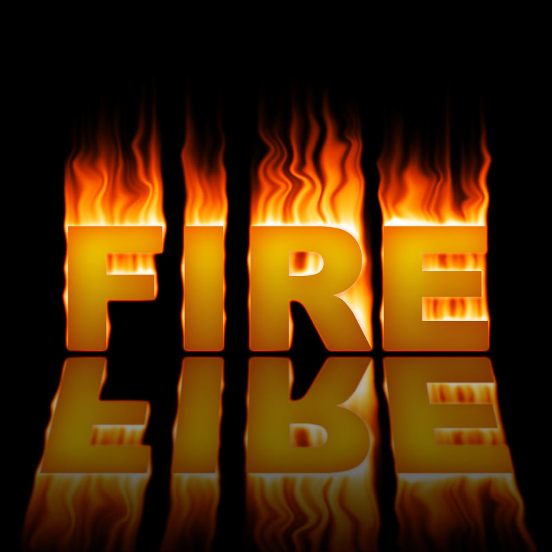 Tutorial Text on Fire Effect