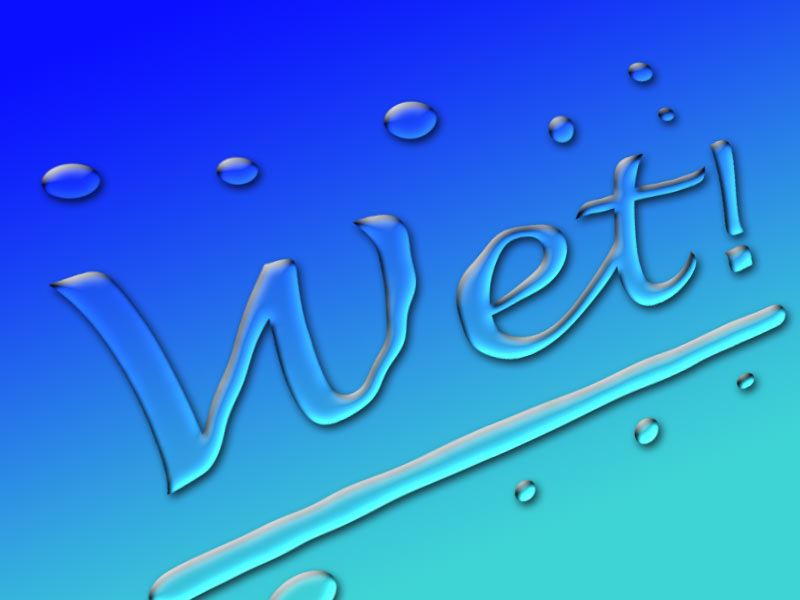 Photoshop Wet Text Effect